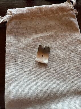 925 silver pendant “E” initial